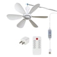 thumbnail image 2 of Klonfd Portable Ceiling Fan With Remote USB Powered Hanging Fan With Hook For Camping RV Cruise Cabin Tent And Travel Use, 2 of 4