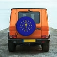 thumbnail image 7 of DouZhe Waterproof Spare Tire Cover, Indiana State Flag Symbols Prints Adjustable Wheel Covers Fit for Jeep Trailer RV SUV Car, 15 inch, 7 of 7