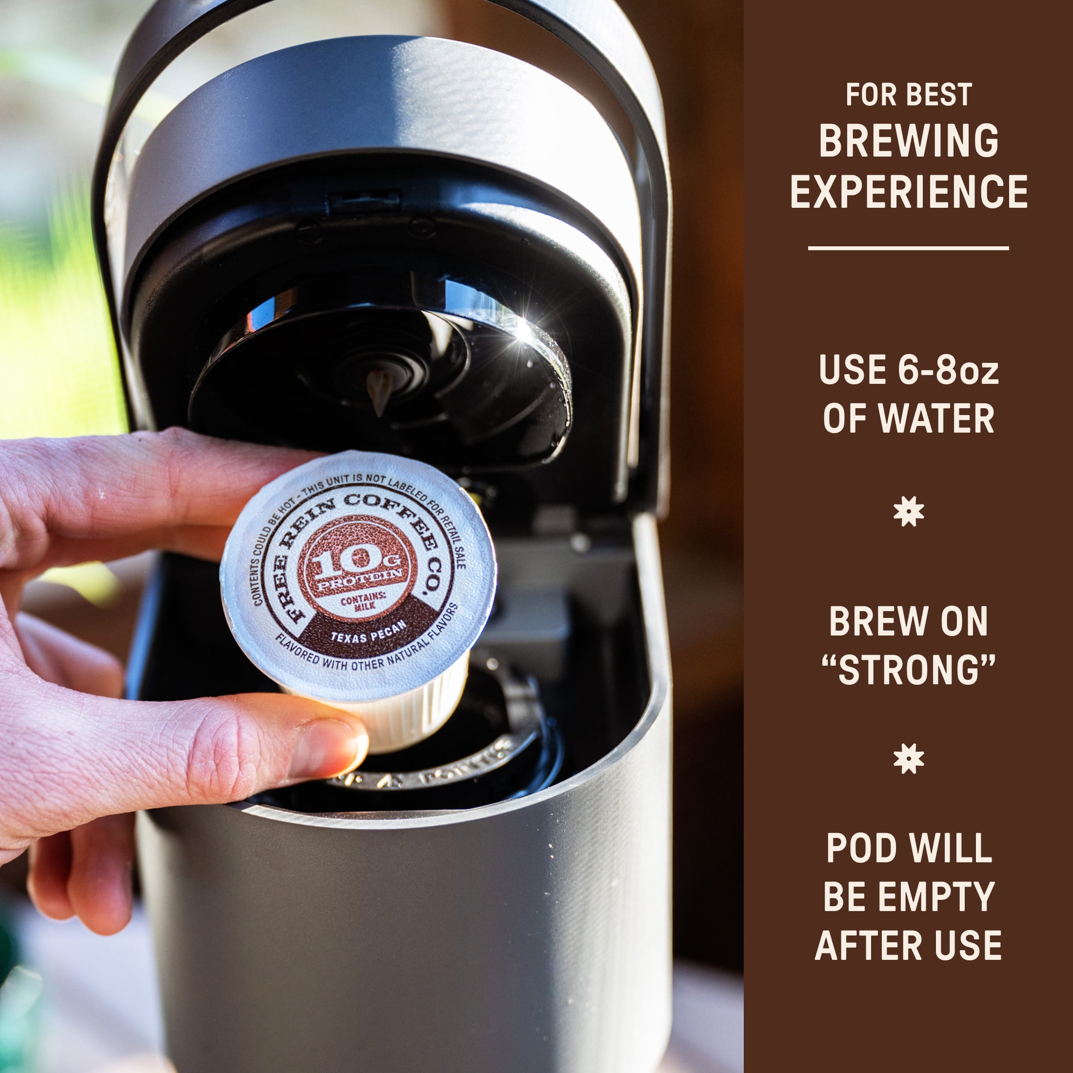 Free Rein Coffee Company Texas Pecan Protein Pods (10 Count)