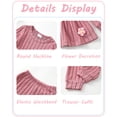 thumbnail image 5 of 12 Months Baby Girls Clothes 18 Months Girls Fall Winter Outfits Set Solid Color Infant Girl Long Sleeve Sweatshirt Top Pants Set Pink, 5 of 6