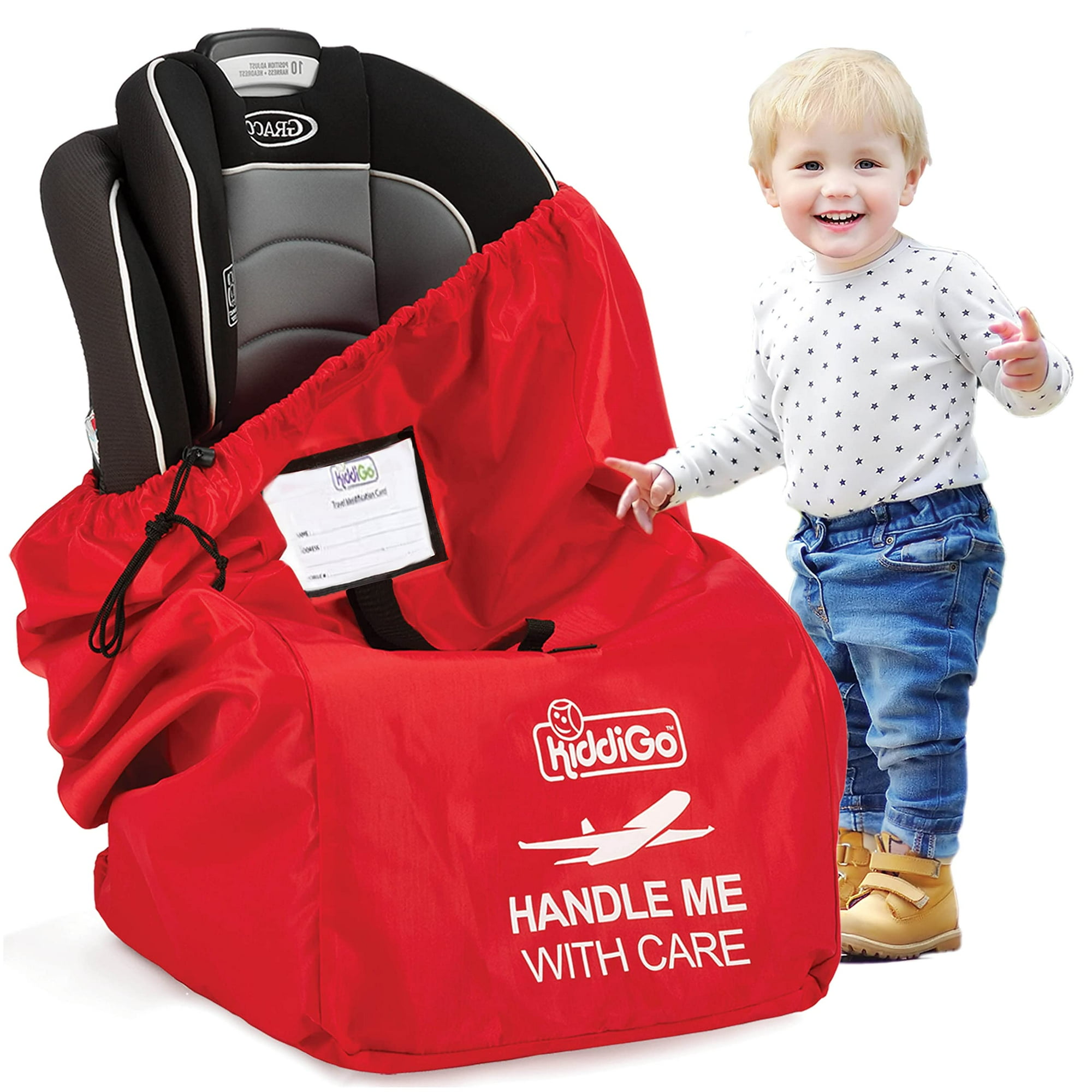Kiddi Go Car Seat Travel Bag For Airplane Airport Gate Check Bag Approved Universal Size Baby Infant Seat Travel Bag Cover With Padded Adjustable