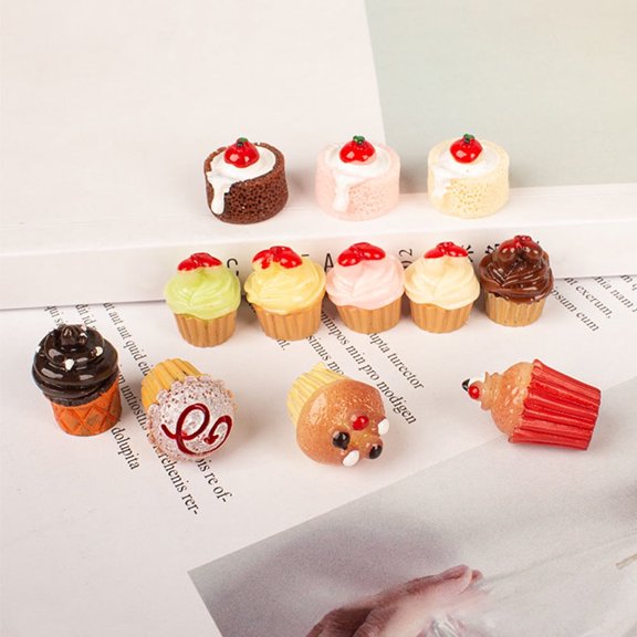 Soimiss Cake Faux Dessert Fake Dessert Cake Multi 12Pcs Role-Playing Games
