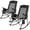 Black & Grey, variant on SUNSPIRE 2 Pack Folding Rocking Camping Chair, Heavy Duty Padded Rocker with High Back Hard Armrests for Outdoor Garden Patio