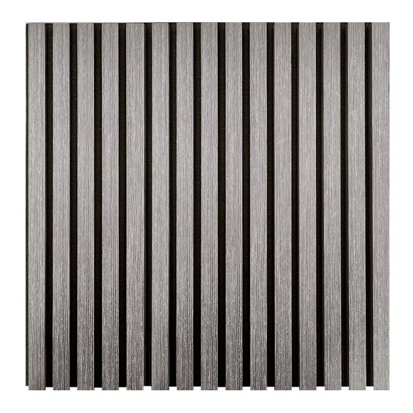 Lambrin Acústico Panel decorativo Gris Oxford Para Muro Tipo Madera 60x60cm 4pz