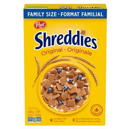 Post Shreddies Breakfast Cereal, Family Size, 635g