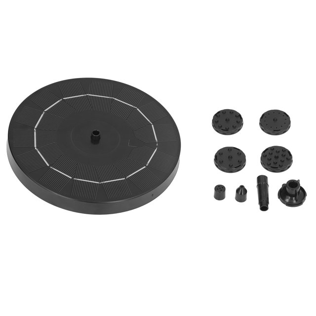 Solar Fountain, 7V Solar Water Pump Long Service Life ABS Different Nozzle For Water Park