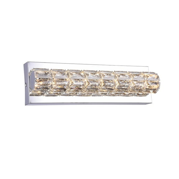 Bethel International LED Wall Sconce Chrome Metal & Crystal