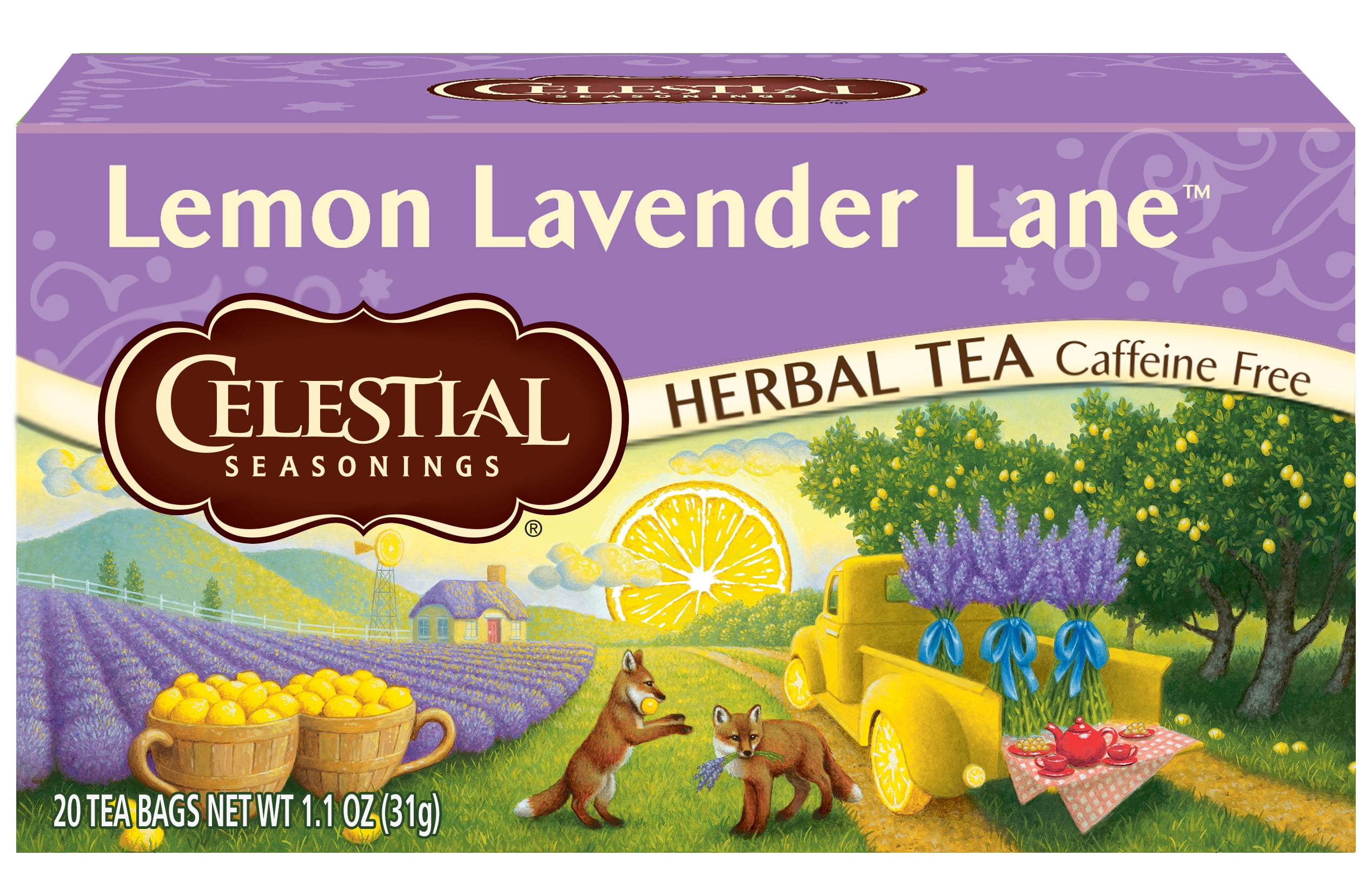 Celestial Seasonings Herbal Tea, Lemon Lavender Lane, 20 Box
