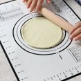 thumbnail image 3 of Baking Mat, Large Size Non-Stick Silicone Dough Rolling Mat with Measurement for Cake Cookies Pastry, Black/Red, 3 of 4