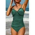 thumbnail image 3 of Sociala Ruffle-Trim Beach Swimwear Bathing Suits Monkini For Women Tie Back One Piece Swimsuit, 3 of 5