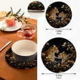 thumbnail image 3 of Leopard Cheetah Leaves Wood Trivet Mats Pot Holders Cotton Woven Non-Slip Heat Resistant for Hot Pots Pans Pats for Cooking Baking Set of 2, 3 of 7