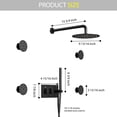 thumbnail image 6 of ANGELES HOME Shower System with Body Jets,10 Inch Rain Shower Head with 6 Body Spray Jets and Handheld Shower, Wall Mounted Shower Faucet Set, Rough-in Mixer Valve and Trim Included, 6 of 12