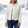 thumbnail image 4 of fatyb Girls Full Zip Jacket Kids Long Sleeve Stand Collar Fall Winter Cropped Outerwear with Pockets, 4 of 7