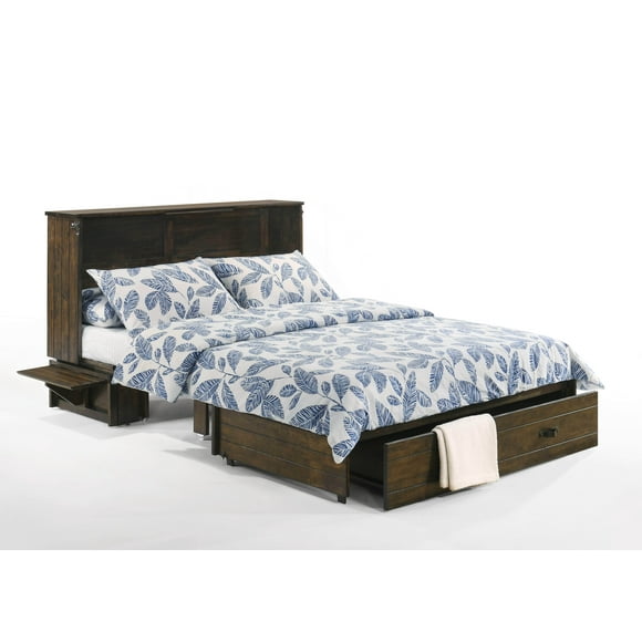 Night and Day Ranchero Murphy Cabinet Bed with Gel Memory Foam Mattress (Wildwood Brown)