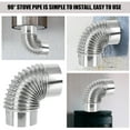 thumbnail image 2 of Pawsdot Metal 90 Degree Elbow Chimney Stainless Steel for Home Stove, 2 of 7
