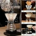 thumbnail image 5 of Pour over Coffee Dripper Coffee Filter for 1-4 Cups Reusable Coffee Maker Heat- Glass y9233, 5 of 6