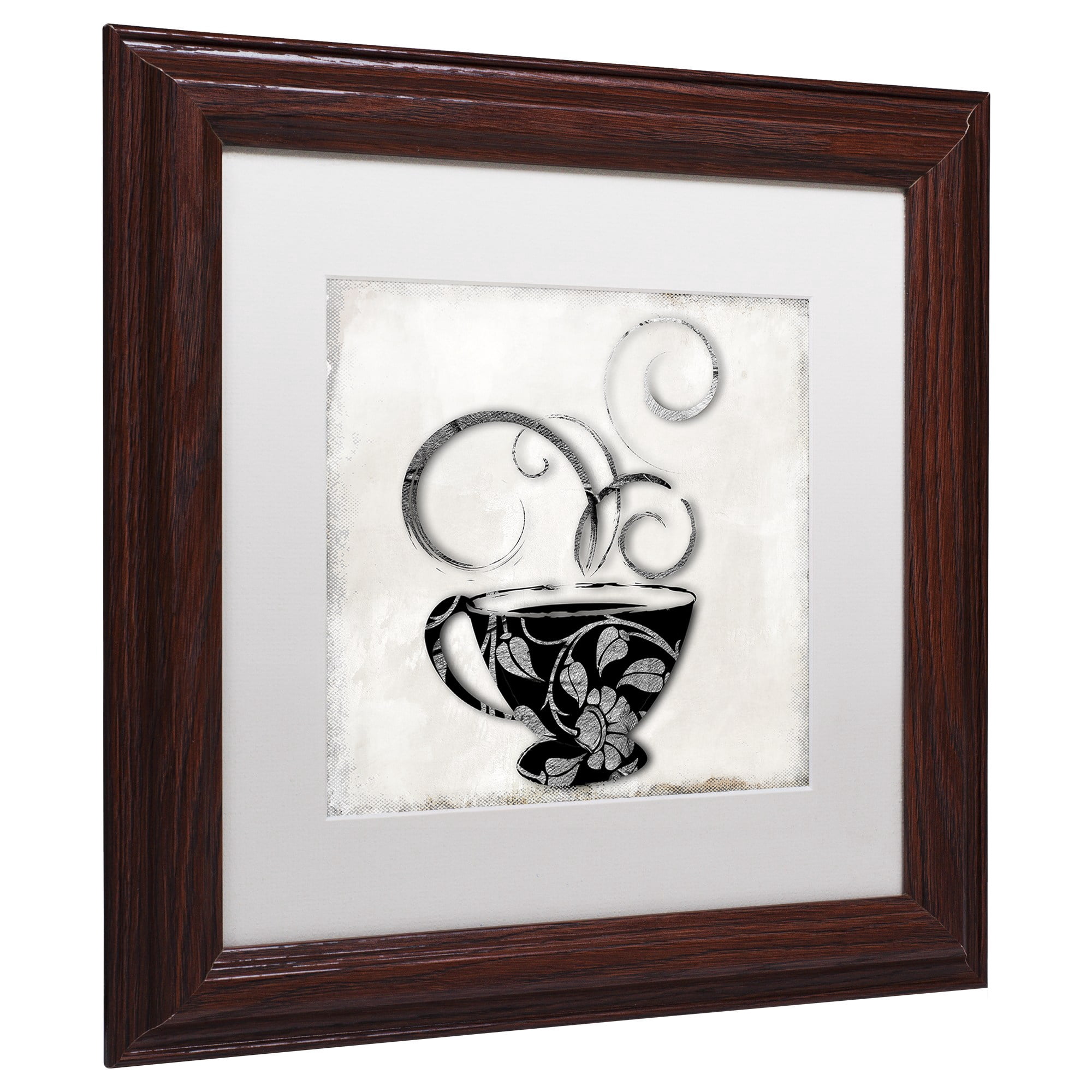 Trademark Fine Art "Silver Brewed 1" Canvas Art by Color Bakery, White Matte, Wood Frame