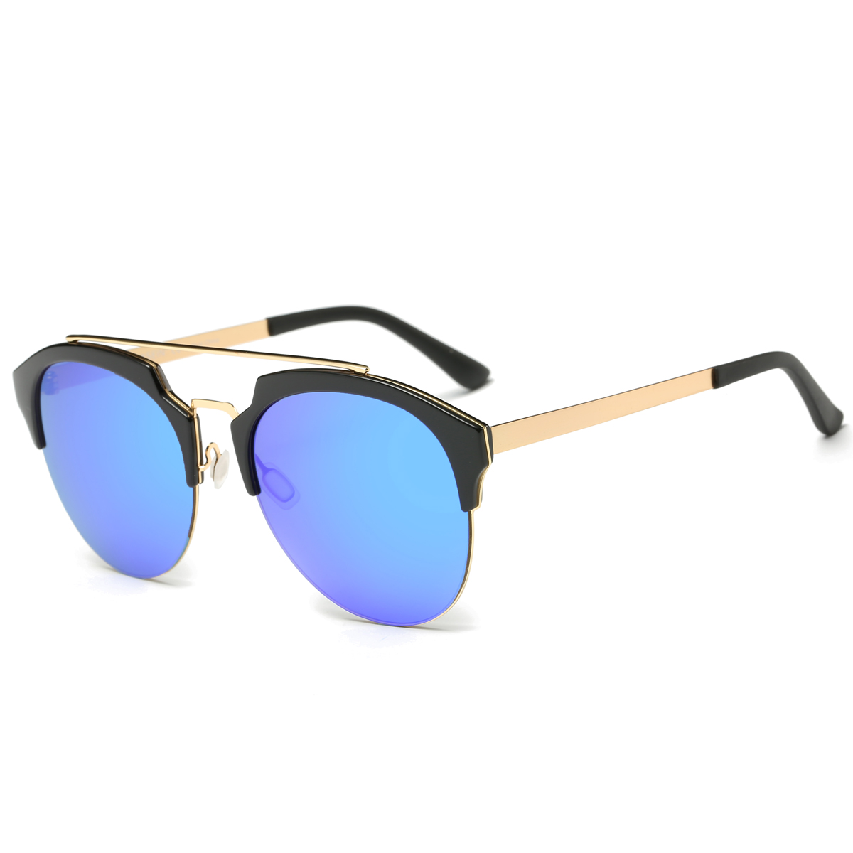 Dasein Semi Rimless Polarized Sunglasses Women Men Retro Sunglasses - image 4 of 4