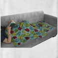 thumbnail image 6 of Nature Soft Flannel Fleece Blanket, Colorful Hand Drawn Falling Leaves Blue Background Autumn Forest Trees Theme Artwork, Cozy Plush for Indoor and Outdoor Use, 60" x 80", Multicolor, by Ambesonne, 6 of 6