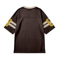 thumbnail image 4 of Trendfront Womens Number 99 Graphic Football V Neck Short Sleeve Oversized Fit Stripe Game Day Football Fan Match Day Athletic Sports Top, 4 of 4