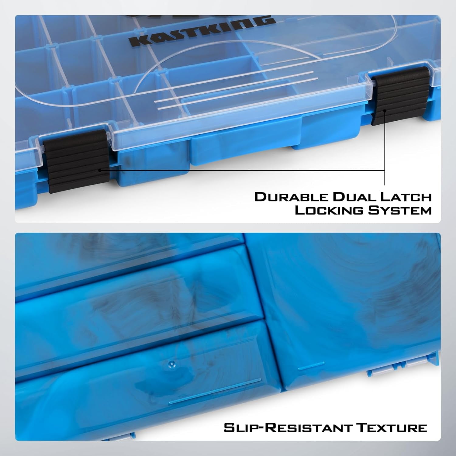 KastKing Tackle Box, Plastic Tackle Trays, 4 Packs Lure Boxes Terminal Tackle -Bait Vault