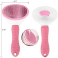 thumbnail image 2 of Depets Shedding One-Click Cleaning Brush for Cats and Dogs, Pink, 2 of 14