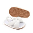 thumbnail image 6 of Penkiiy Unisex Lightweight & Flexible Kids Casual Bowknot Embroidery Summer Sandals, White, 6 of 7