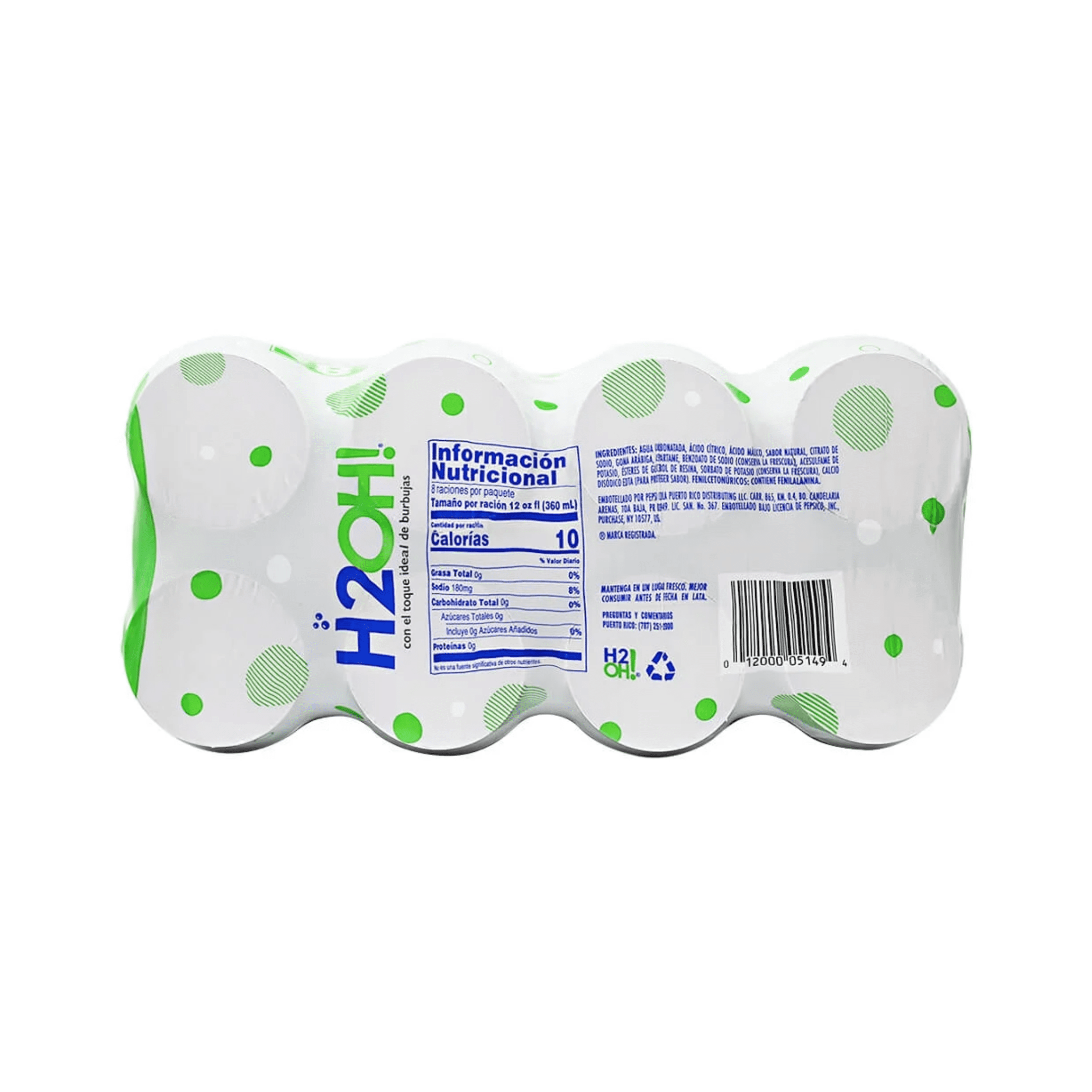 H2OH!, Limoneto, 8 Per Pack, 12 fl oz, Can, Soda Pop, Allergens Not Contained