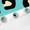 thumbnail image 5 of YST Teal Leopard Print Curtains Beige Animal Printed Curtains & Drapes, Wild Cheetah Blackout Curtains Living Room Curtains, Safari Leopard Window Treatments Turqoise Black Decor, 5 of 6