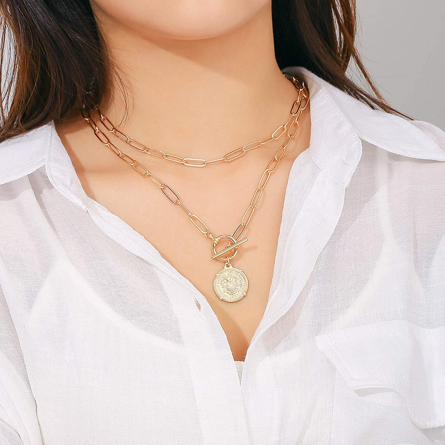 14K Gold Plated Vintage Evil Eye Queen 