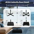 thumbnail image 3 of SUMMIT LIVING 15ft Double-Sided Solar Patio Umbrella with Base Large Outdoor Umbrella with 36 PCs LED Lights, Navy Blue, 3 of 10