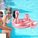 thumbnail image 4 of Pink Swimming Float with Seat, 1-3 Years Girls Inflatable Swim Ring, Kids Cute Cartoon Swimming Ring Water Toys Pool Floats Mermaid/Flamingo, 4 of 5