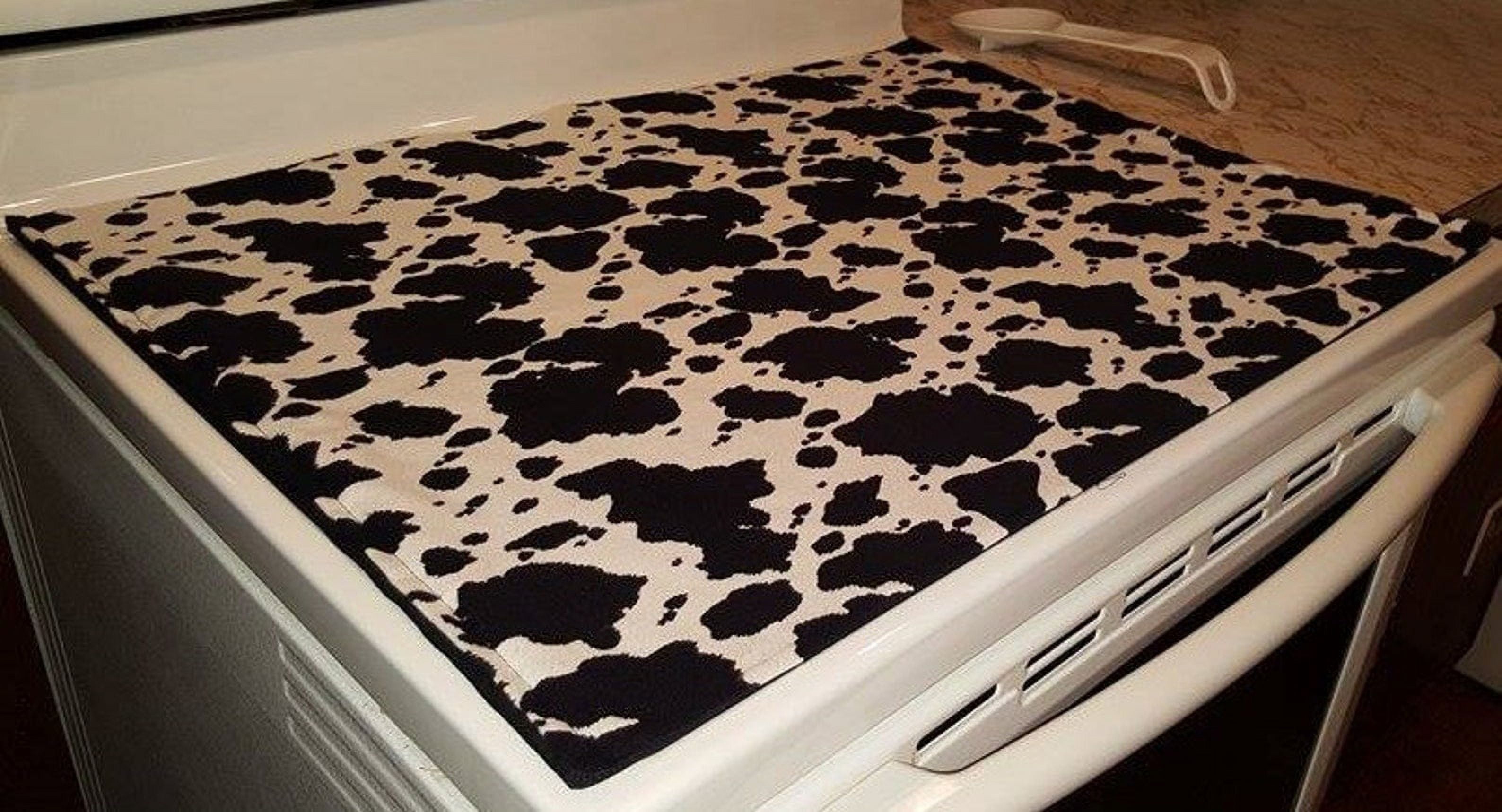 Black & White Cow Spots Cover and Protector for Flat Stove Top by Penny's Needful Things