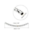 thumbnail image 2 of Uxcell Brass Curved Tube Beads, Texture Plating Noodles Spacer Bead for Jewelry Craft Making, Silver White 1.5x30mm, 2 of 6