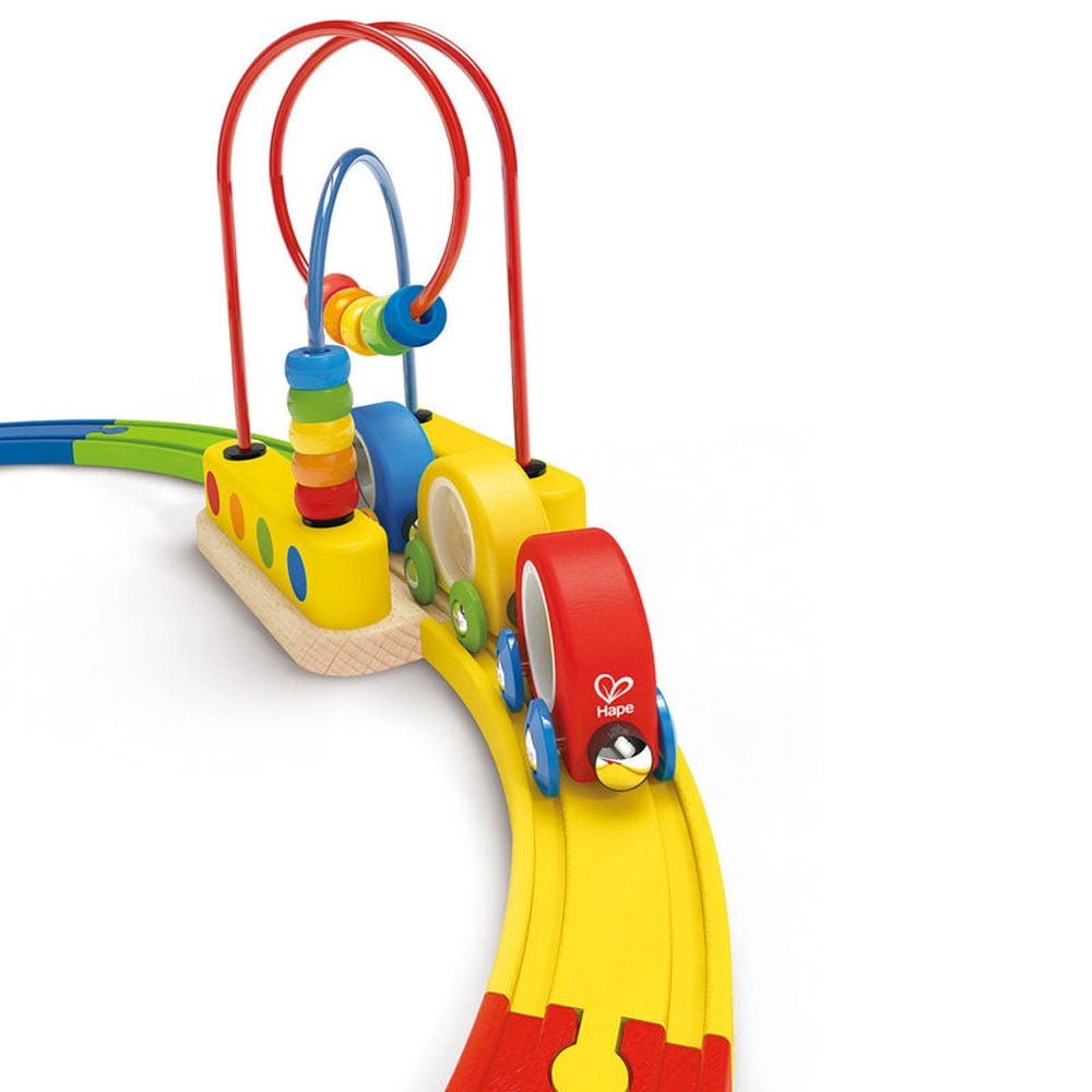 hape musical rainbow railway train set