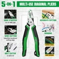 thumbnail image 7 of SK 3-Piece Pliers Set, 8-Inch Multi-use Noodle Nose Pliers, 7-Inch Multi-use Diagonal Pliers and 8-Inch Multi-use Linesman Pliers, CR-V Construction, Non-slip Handle, with EVA Foam Tool Organizer, 7 of 7