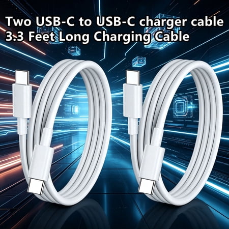 2‑Pack 3.3FT USB‑C Fast Charging Cable for Signia Hearing Aids, Replacement Charger Cord Compatible with Signia Pure Charge&Go IX/AX/X, Styletto AX/IX & Active Charging Case (Charging Case Only)