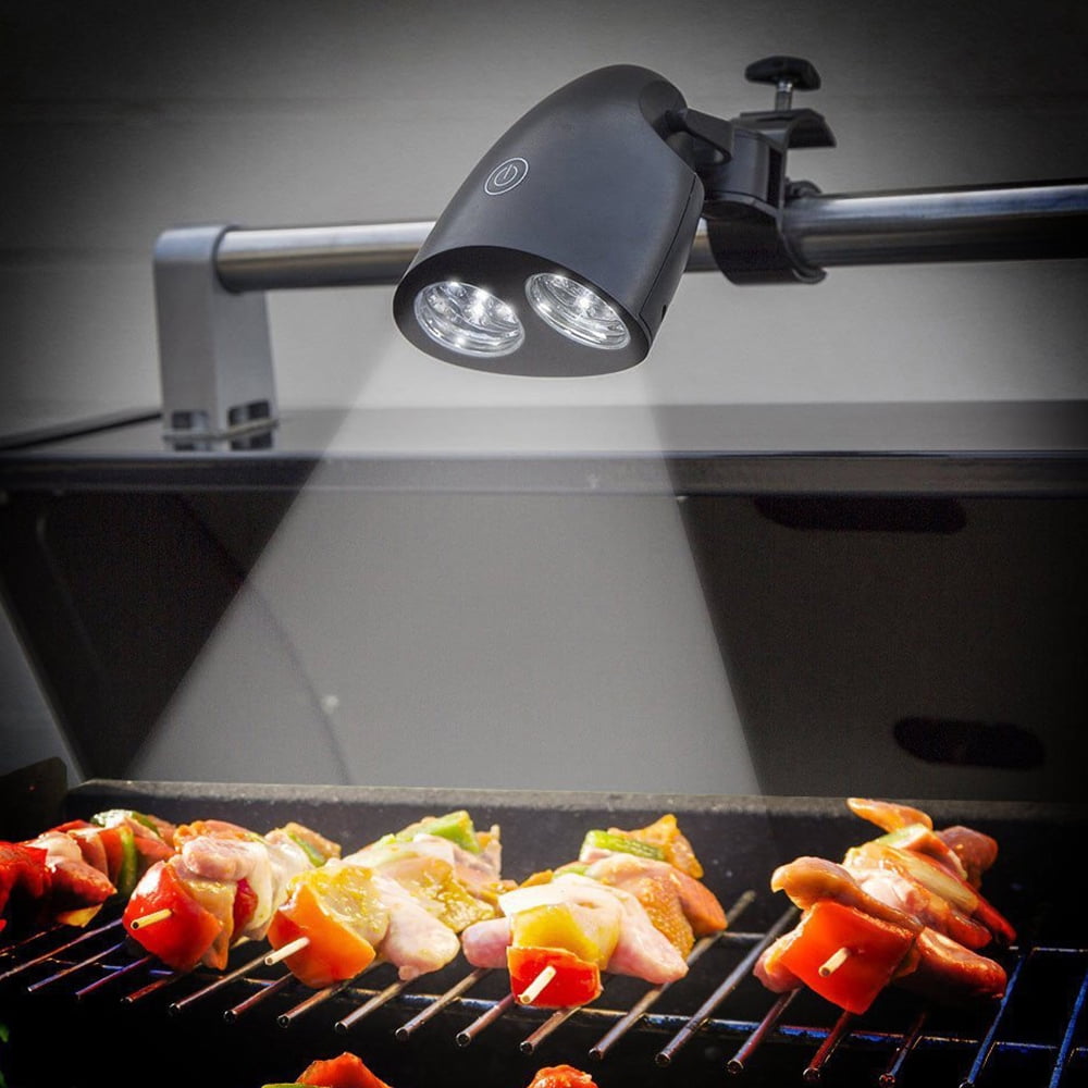 Powerful LED BBQ Light for Any Gas,Charcoal,Electric,Kamado Grill Handle Barbecue Grill Light with 10 Super Bright LED Lights Weather Resistant 