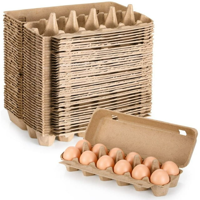 20 Pieces Paperboard Egg Cartons Blank Pulp Egg Cartons One Dozen Egg Cartons