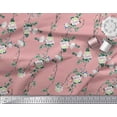 thumbnail image 3 of Soimoi Rayon Fabric Leaves & Peony Floral Printed Fabric 1 Yard 56 Inch Wide, 3 of 3