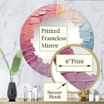 thumbnail image 3 of Designart "Abstract Collage III" Abstract Collages Round Wall Mirror - Modern Oval Printed Decorative Oversized Mirror - Multiple Color Options, 3 of 4