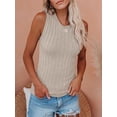 thumbnail image 2 of Sherrylily Women Sleeveless Halter Sweater Tank Tops Sexy Rib Knit Fall Vest Camis, 2 of 4