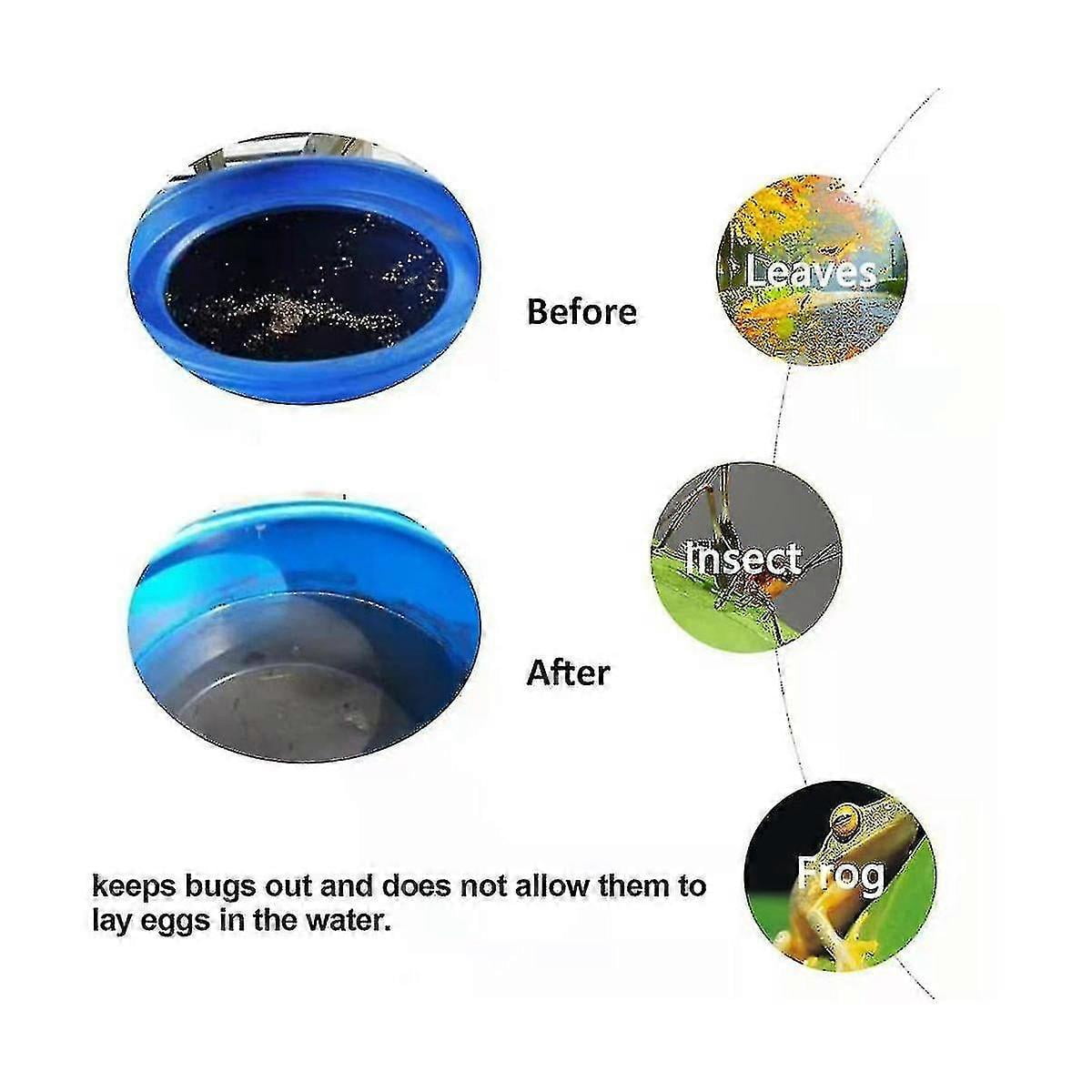 4 Pack Rain Barrel Net Covers - Leaf Resistant Rain Barrel Net Covers With Drawstring