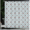 thumbnail image 4 of Ambesonne Vintage Shower Curtain, Moroccan Floral Mosaic Art, 69"Wx75"L, Pale Blue Red Green, 4 of 5