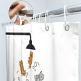 thumbnail image 3 of Sonernt Cute Cat Shower Curtain for Kids Children 72Wx72L Inch Cartoon Animal Funny Raining Colorful Hilarious Lovely Pets Playing Water Bathroom Waterproof Polyester Fabric Bathtub 12 Pack Hooks, 3 of 5