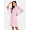 thumbnail image 3 of Floral Print Chiffon A line Dress - Pink, 3 of 5