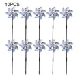 thumbnail image 4 of Moyic Molino de viento reflectante para pájaros de PVC, 10 Uds., protección del medio ambiente y fácil instalación para pájaros Jardín y Patio 8 ángulo de plata, 4 of 6