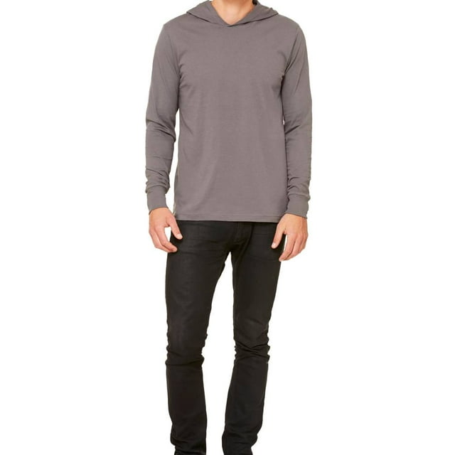 Gravity Threads Men's Long Sleeve Hoodie Shirt, Ashphalt S