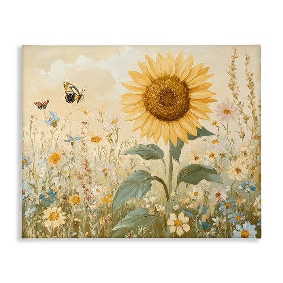 Stupell Industries Sunflower Wonder Floral Meadow Canvas Wall Art, design by Petal Prints Design