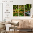 thumbnail image 4 of Elephant Stock Spring Tulip Flowers Wall Art - Horizontal Multi Panel Canvas - Dining Room Wall Decor - Floral And Botanical Multi Panel - Green And Orange Decor - 45" x 28", 4 of 4